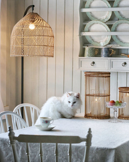  Floor Lamp BERNICA Rattan Natural