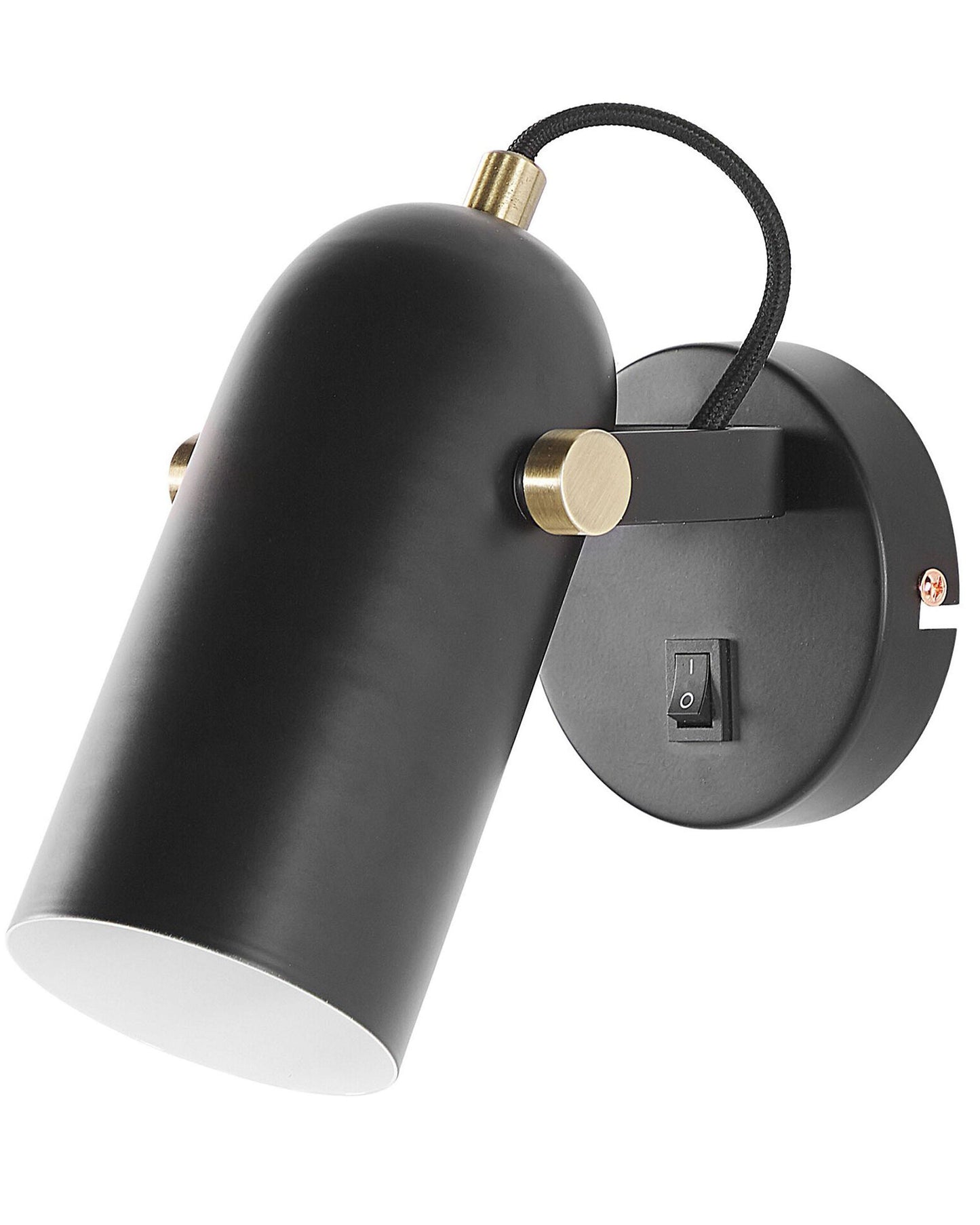  Set Of 2 Spotlight Lamps TYRIA Adjustable Metal Black