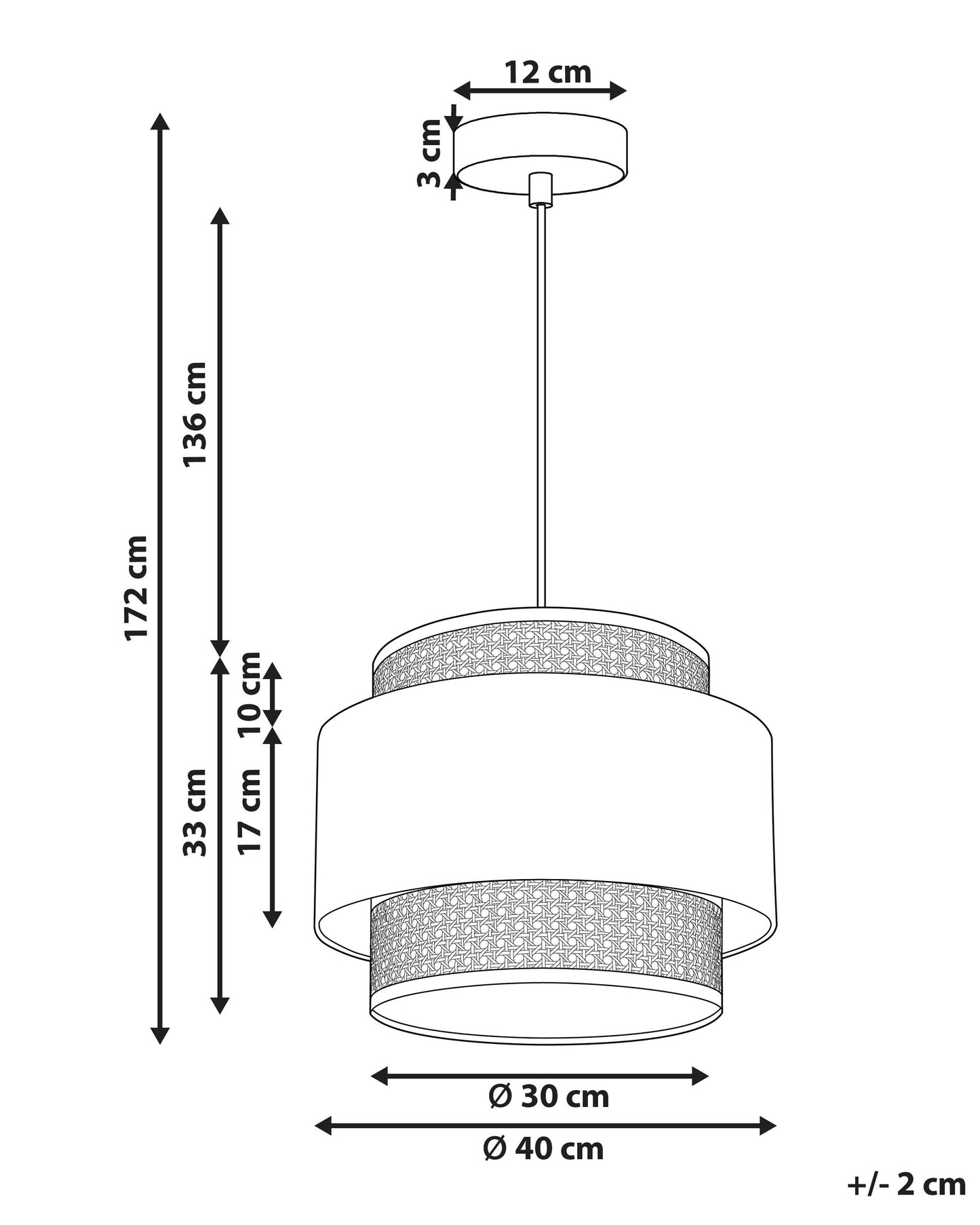  Pendant Lamp YUMURI Rattan Light Beige