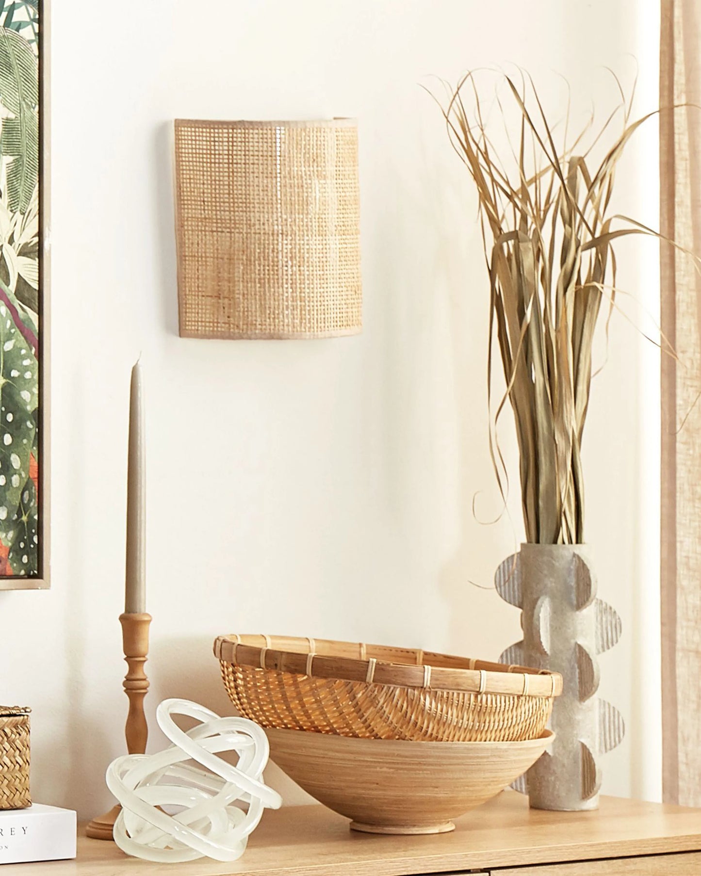  Wall Lamp CARIO Rattan Natural