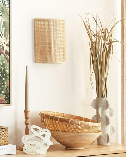  Wall Lamp DEMITRIE Rattan Natural