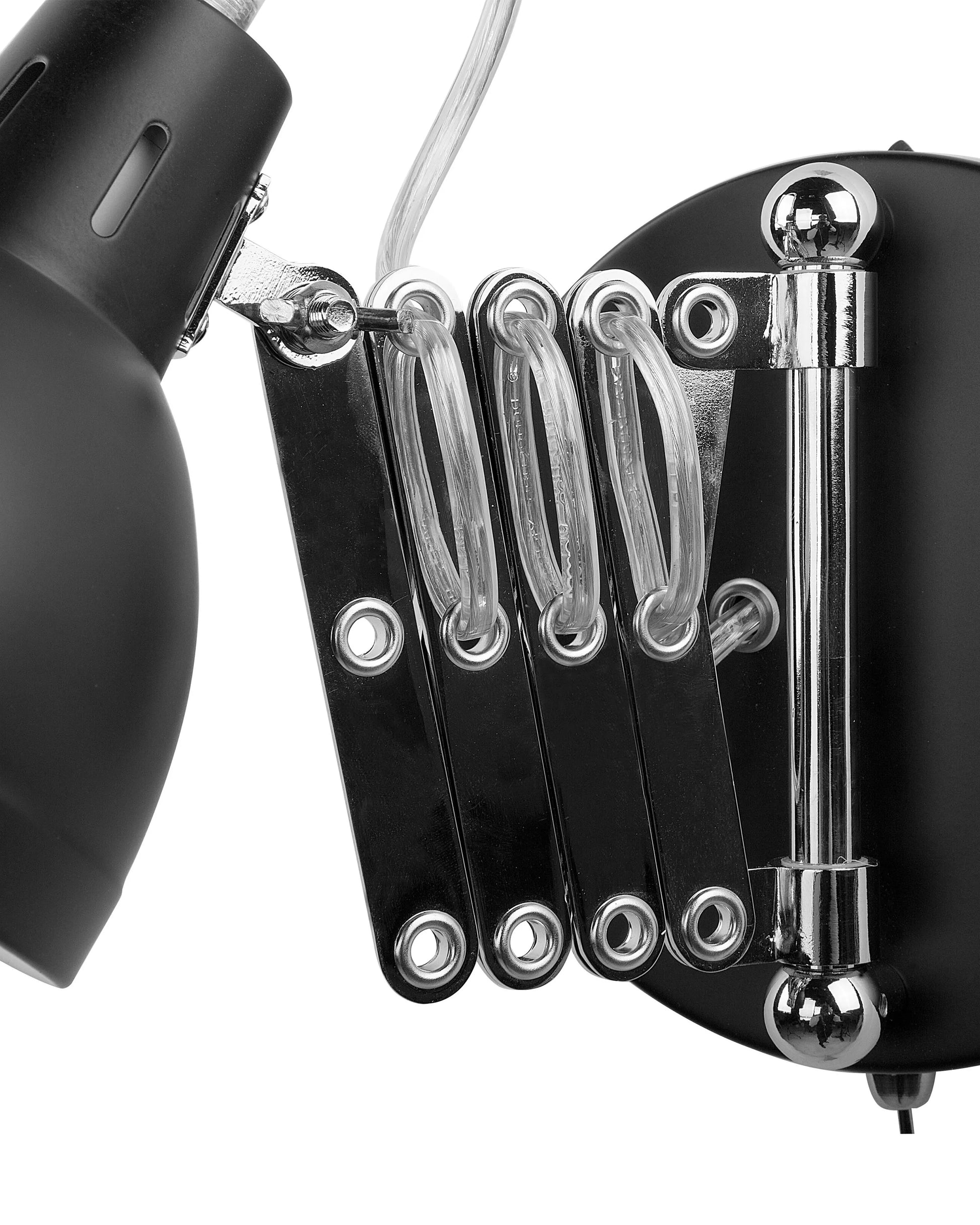  Set Of 2 Wall Lamps HARRINGTON Adjustable Metal Black