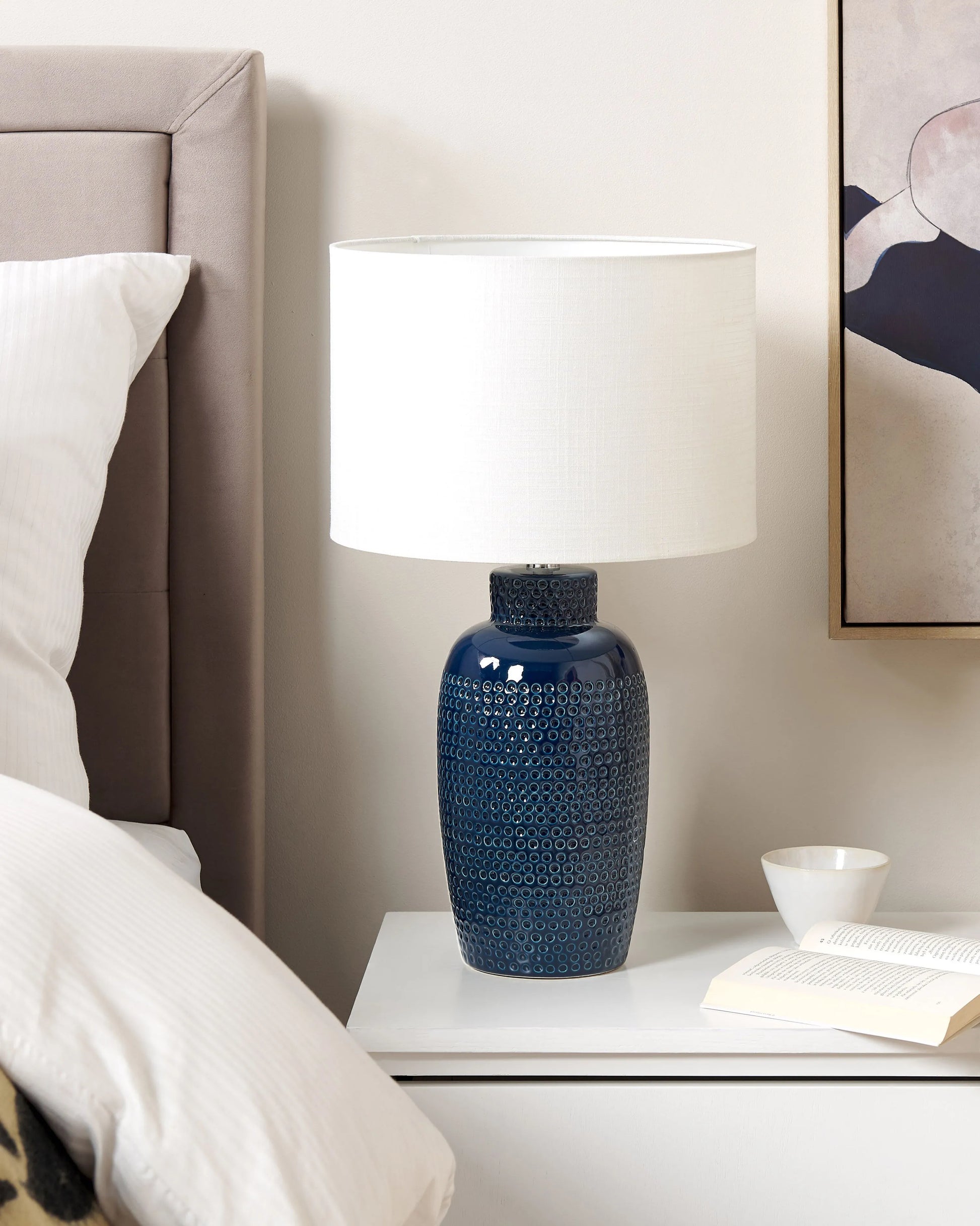  Table Lamp PERLIS Ceramic Navy Blue