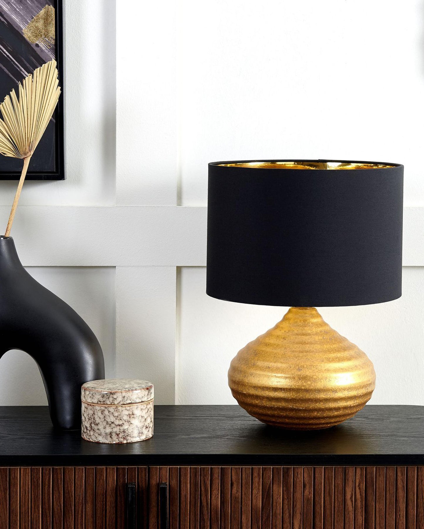  Table Lamp KUBAN Ceramic Gold