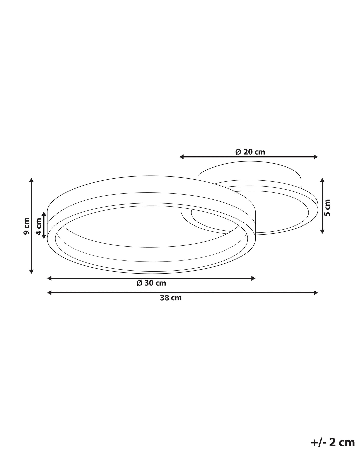  LED Ceiling Lamp GLYDE Metal Dark Brown