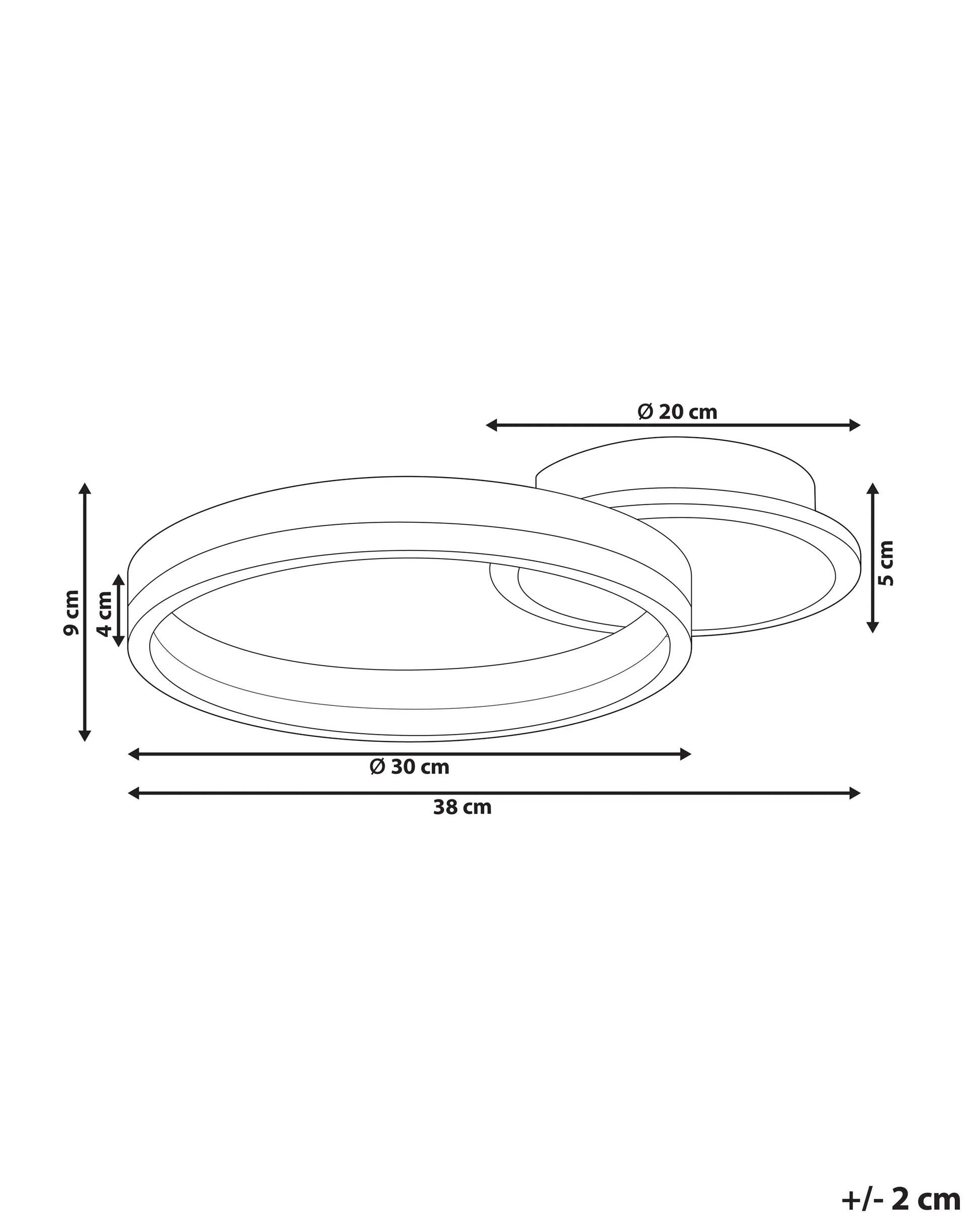  LED Ceiling Lamp GLYDE Metal Dark Brown