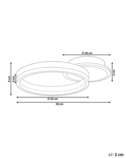  LED Ceiling Lamp GLYDE Metal Dark Brown