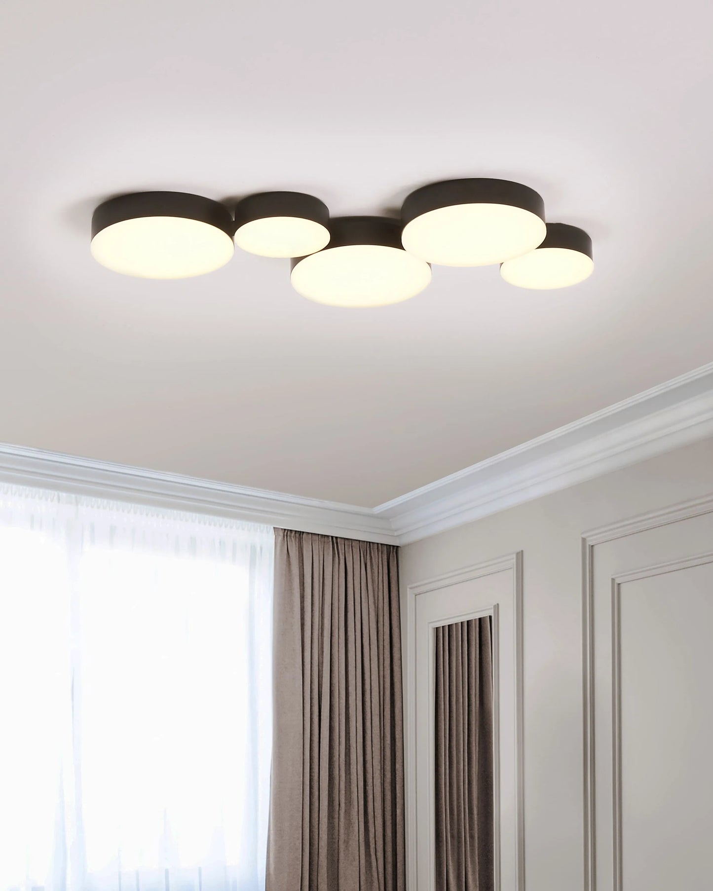  LED Ceiling Lamp LUGA Metal Black