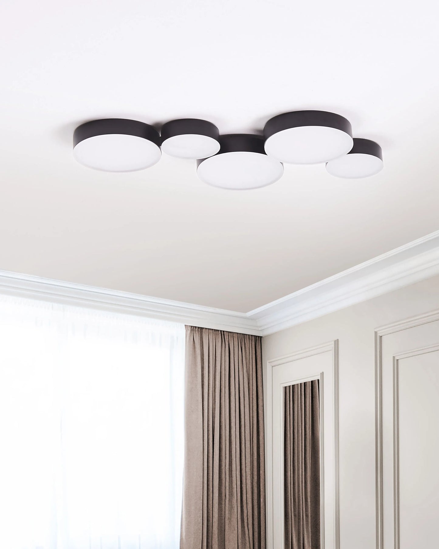  LED Ceiling Lamp LUGA Metal Black