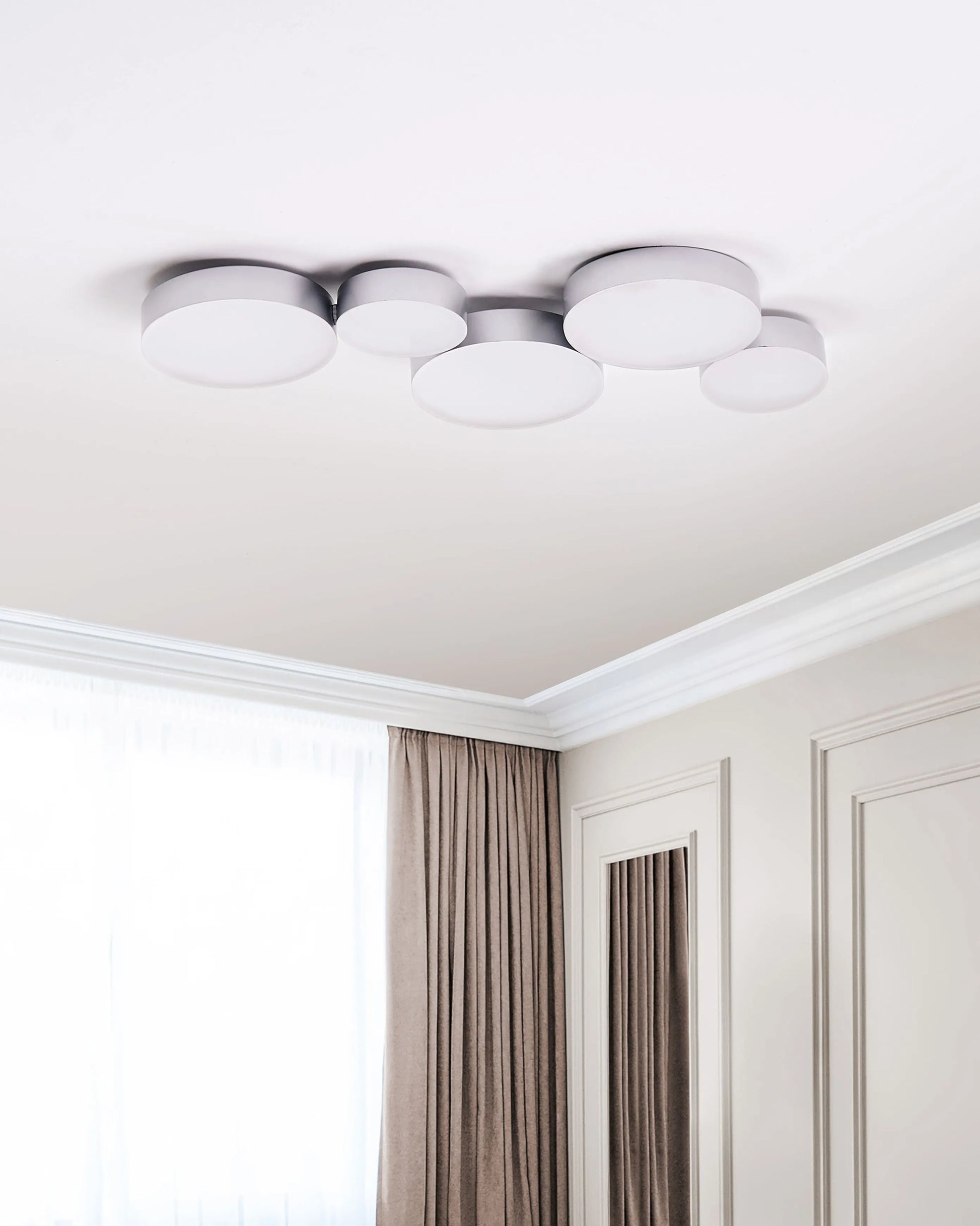  LED Ceiling Lamp LUGA Metal Silver