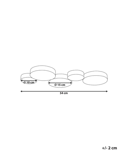  LED Ceiling Lamp LUGA Metal Silver
