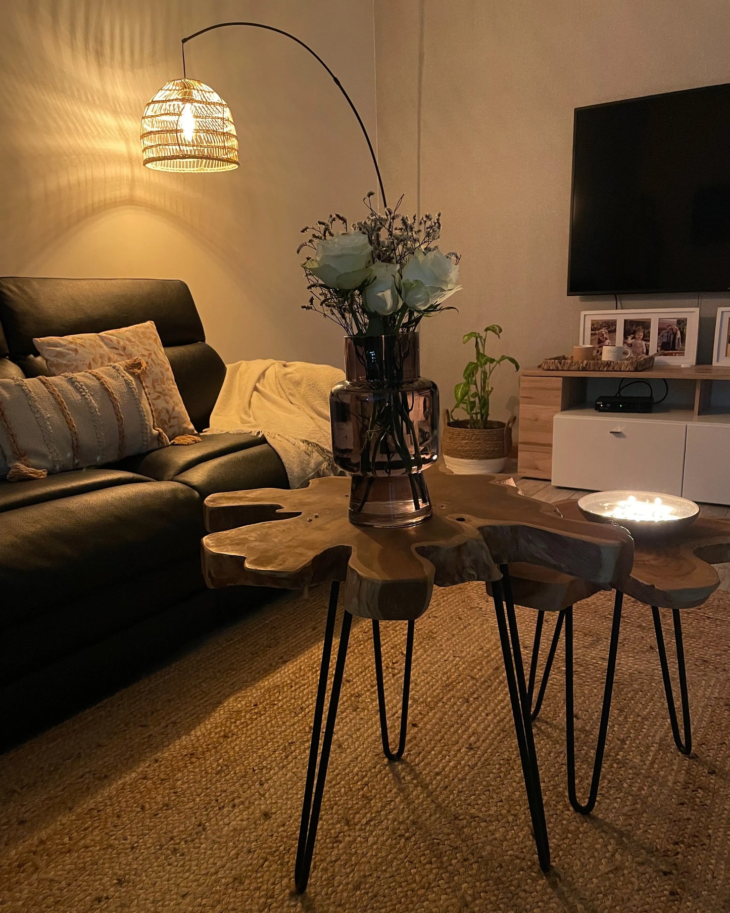  Floor Lamp GUAVIARE Rattan Beige