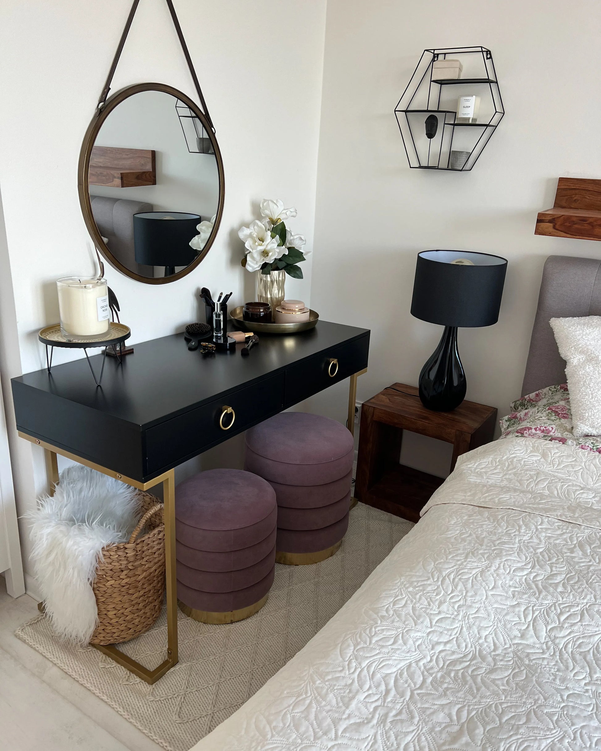  Table Lamp SANTEE Porcelain Black