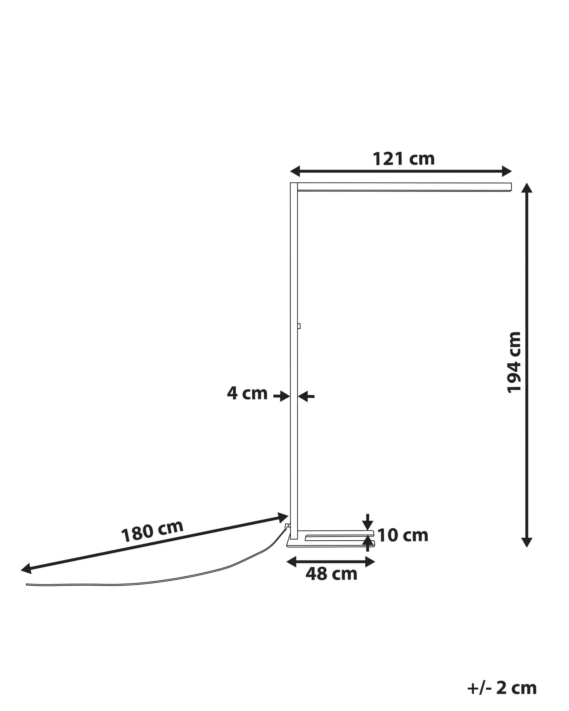  LED Floor Lamp SAGITTA With Dimmer Metal Silver