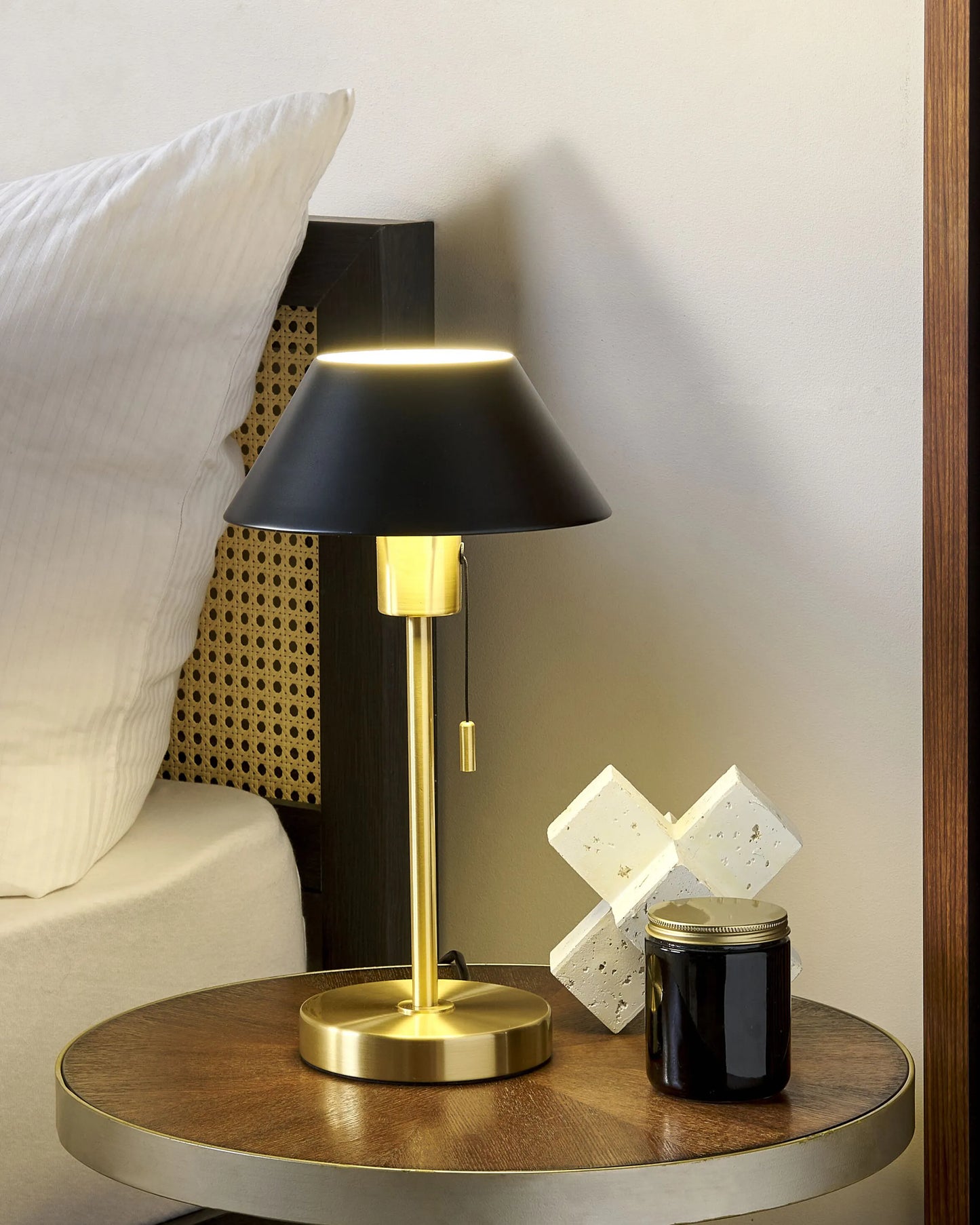  Table Lamp CAPARO Metal Black/ Gold