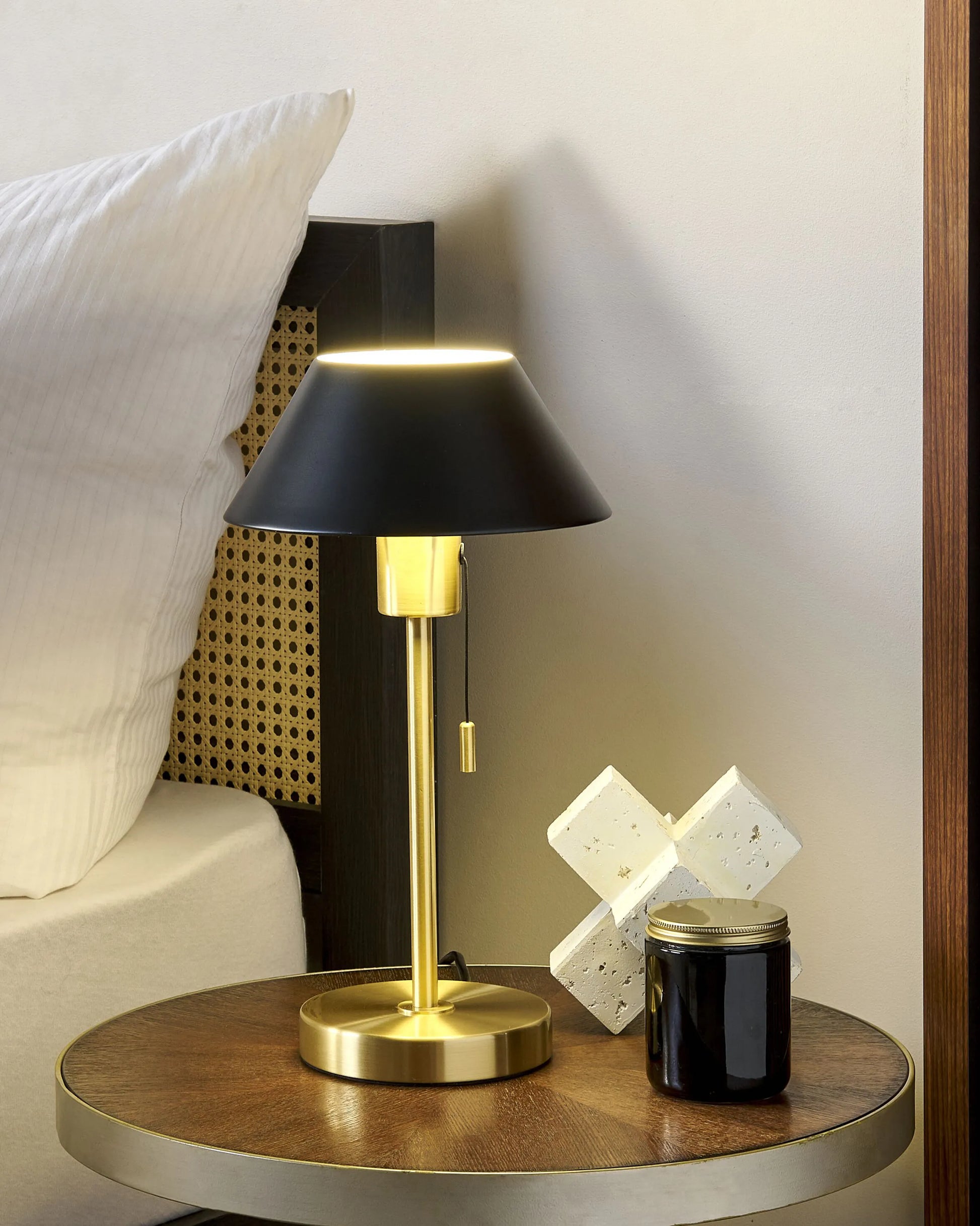  Table Lamp CAPARO Metal Black/ Gold