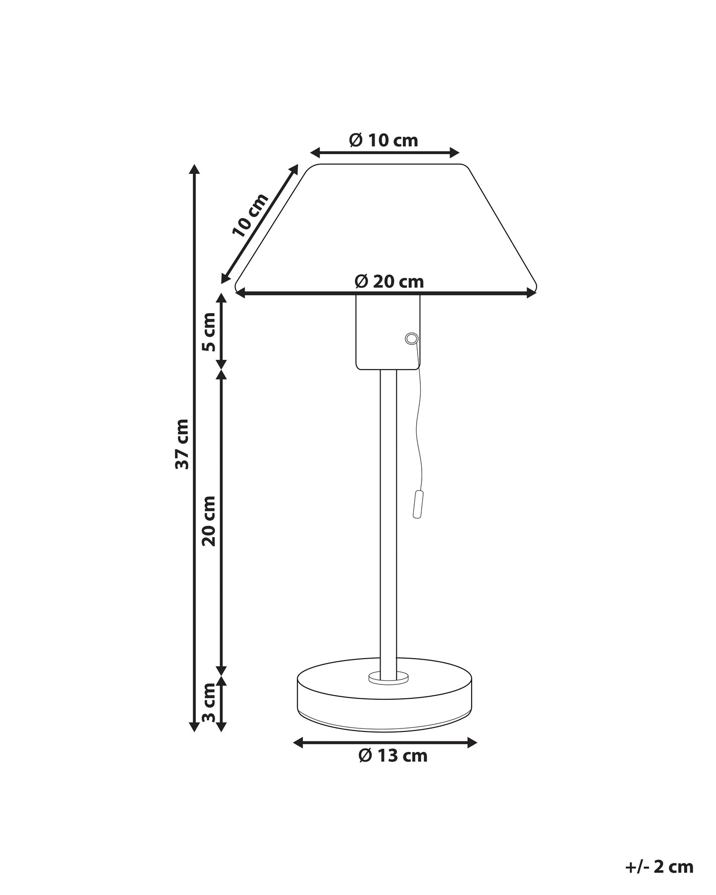  Table Lamp CAPARO Metal Black/ Gold