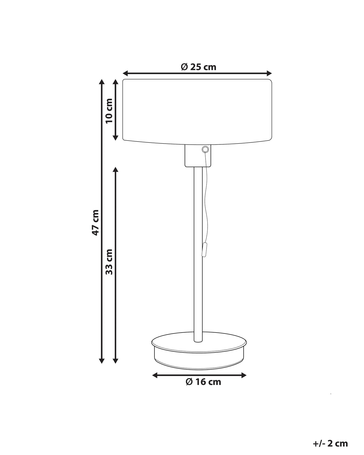  Table Lamp ARIPO With USB Port Metal Black