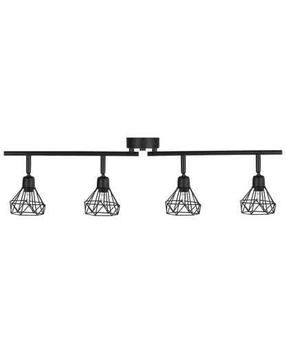  4 Light Spotlight ERMA Adjustable Metal Black