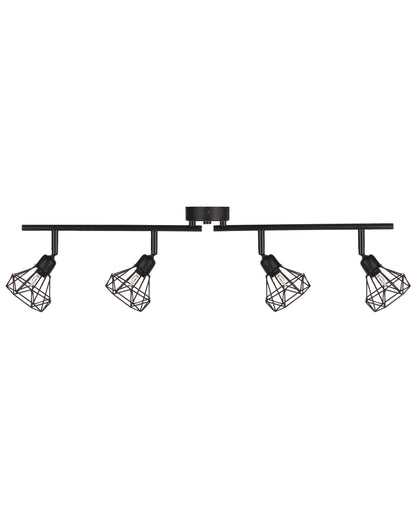 4 Light Spotlight ERMA Adjustable Metal Black
