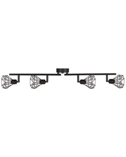  4 Light Spotlight ERMA Adjustable Metal Black