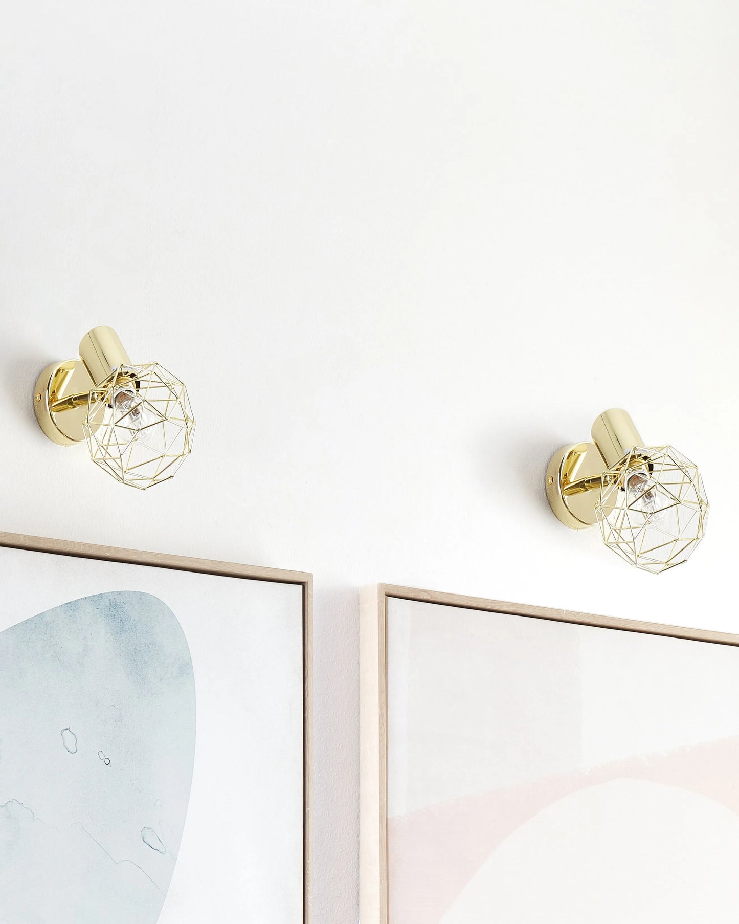  Set Of 2 Spotlight Lamps CHENAB Adjustable Metal Gold