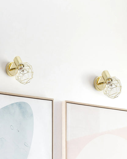  Set Of 2 Spotlight Lamps CHENAB Adjustable Metal Gold