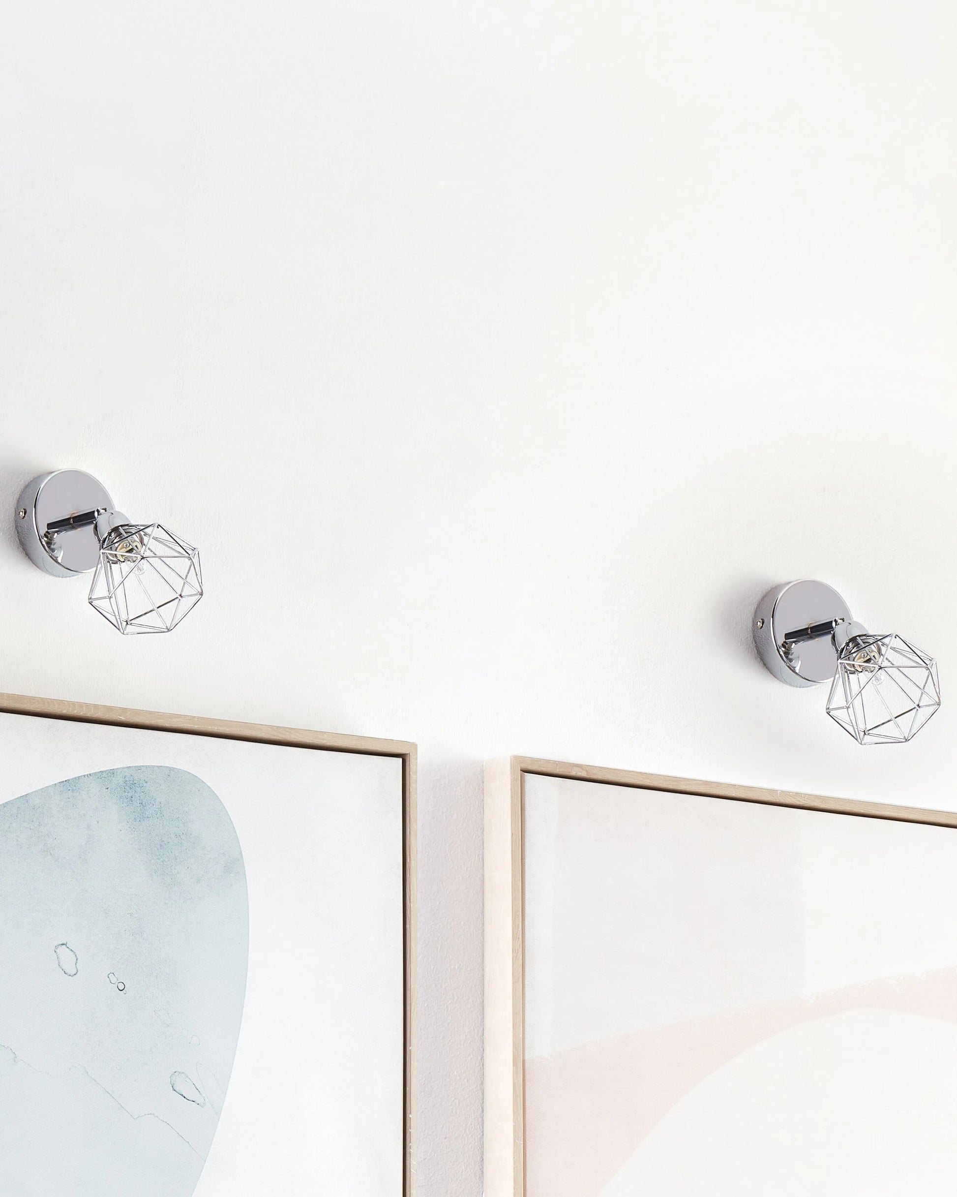 Set Of 2 Spotlight Lamps ERMA Adjustable Metal Silver