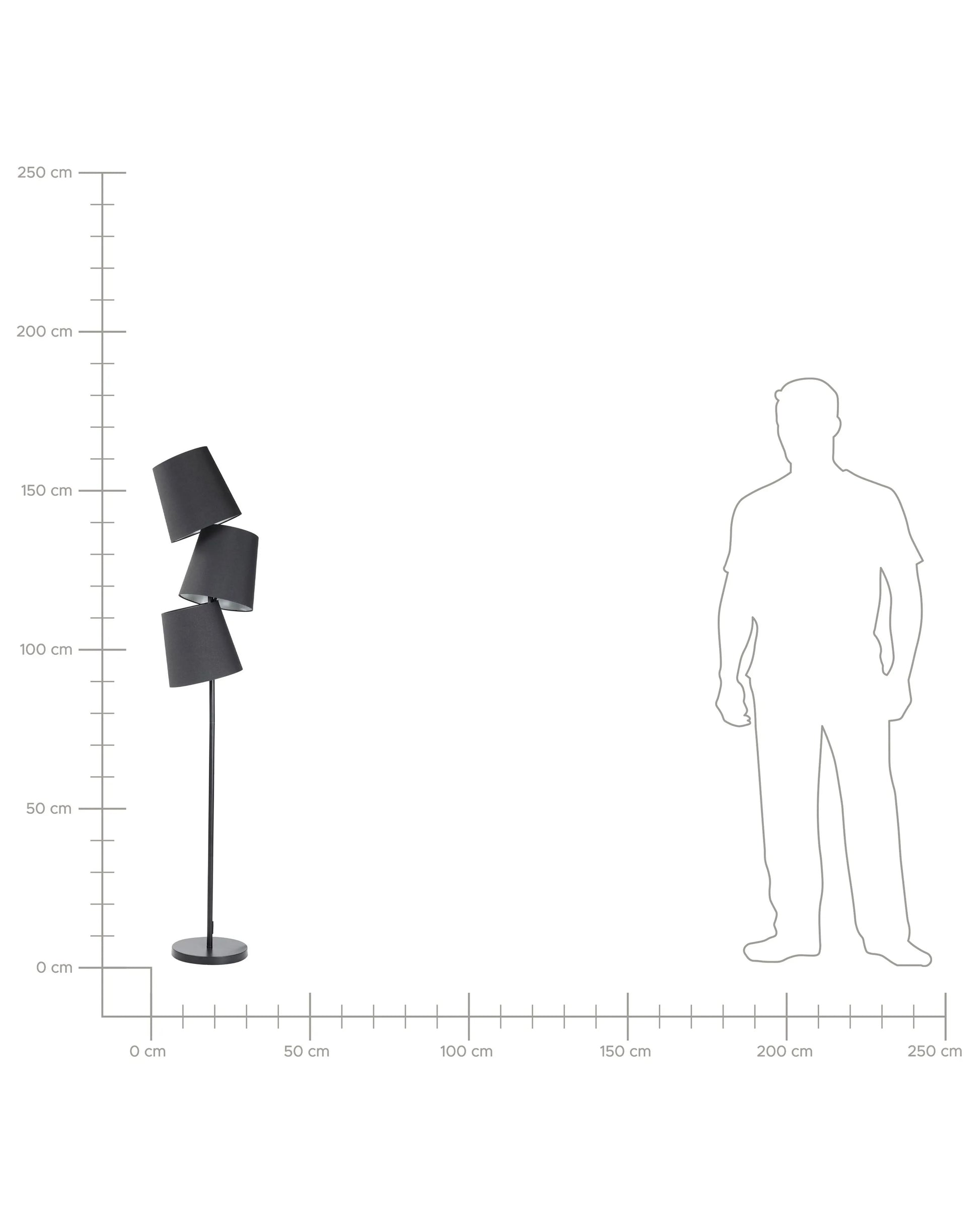  Floor Lamp RIO GRANDE Metal Black