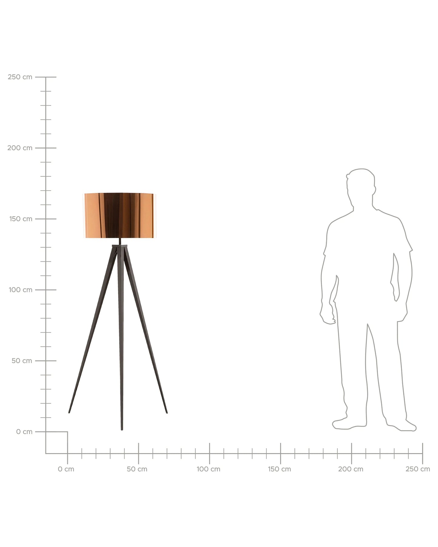  Floor Lamp STILETTO Metal Copper