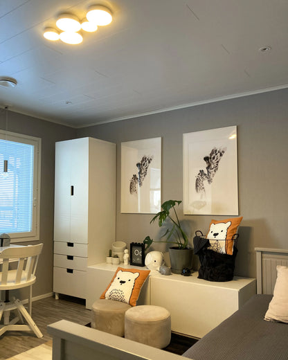  LED Ceiling Lamp LUGA Metal Silver