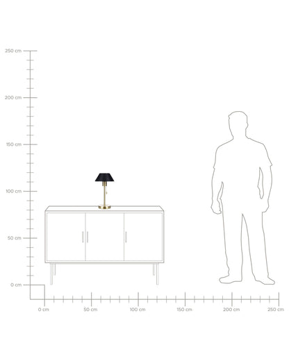  Table Lamp CAPARO Metal Black/ Gold