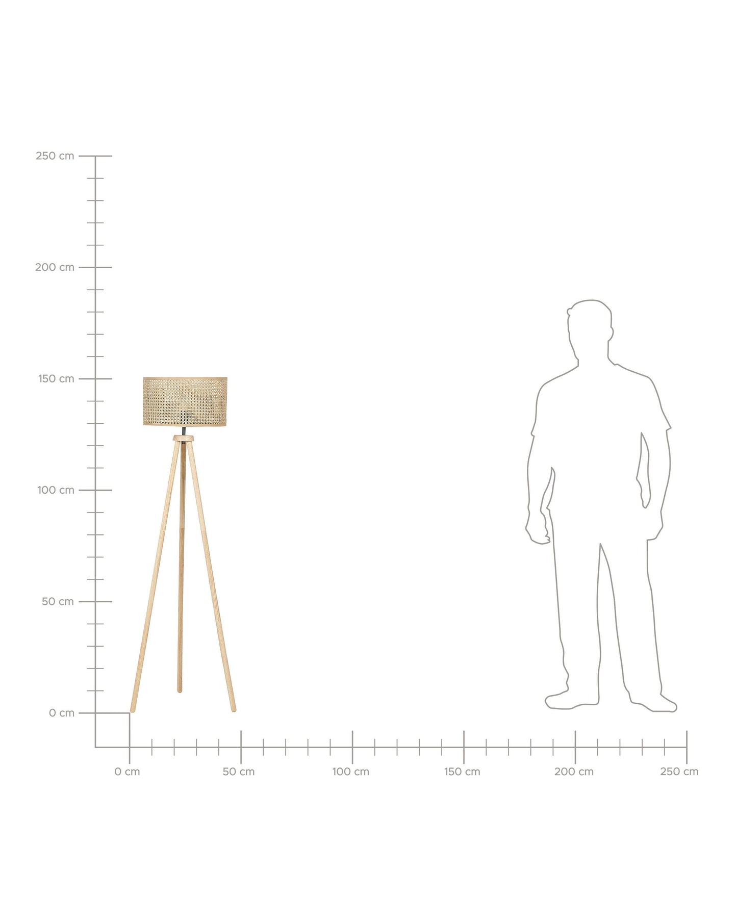  Floor Lamp PENTON Rattan Natural