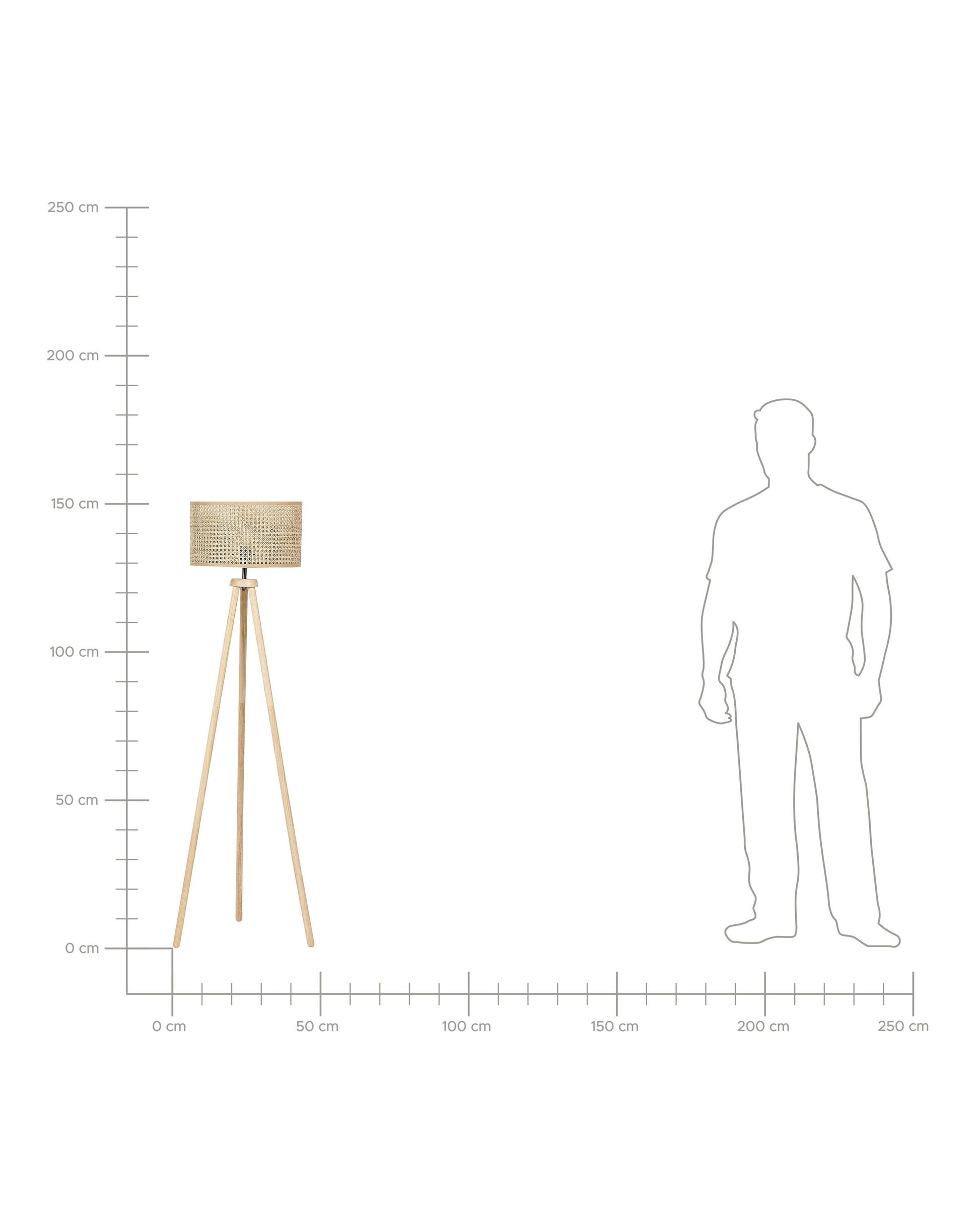  Floor Lamp PENTON Rattan Natural