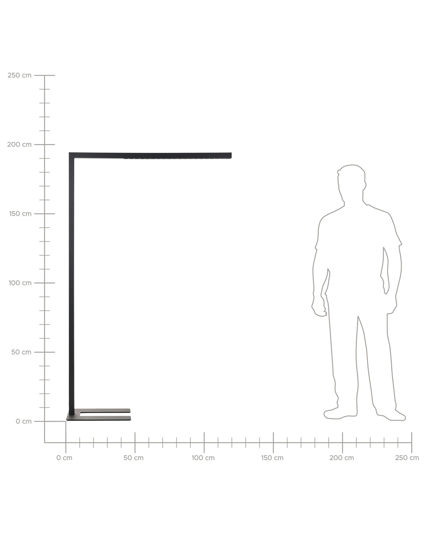  LED Floor Lamp MENSA With Motion Sensor Metal Black