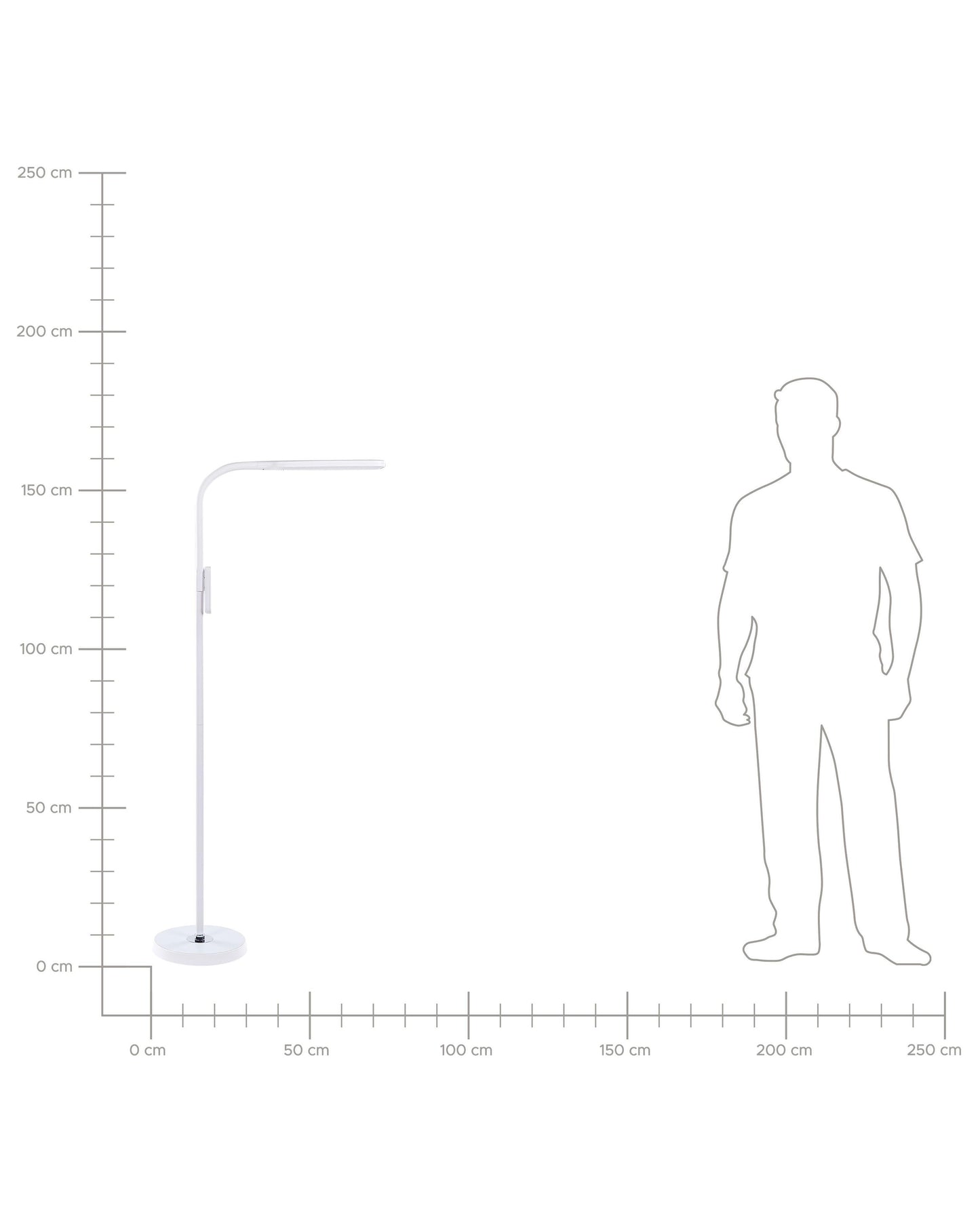  LED Floor Lamp ARIES With Dimmer Metal White
