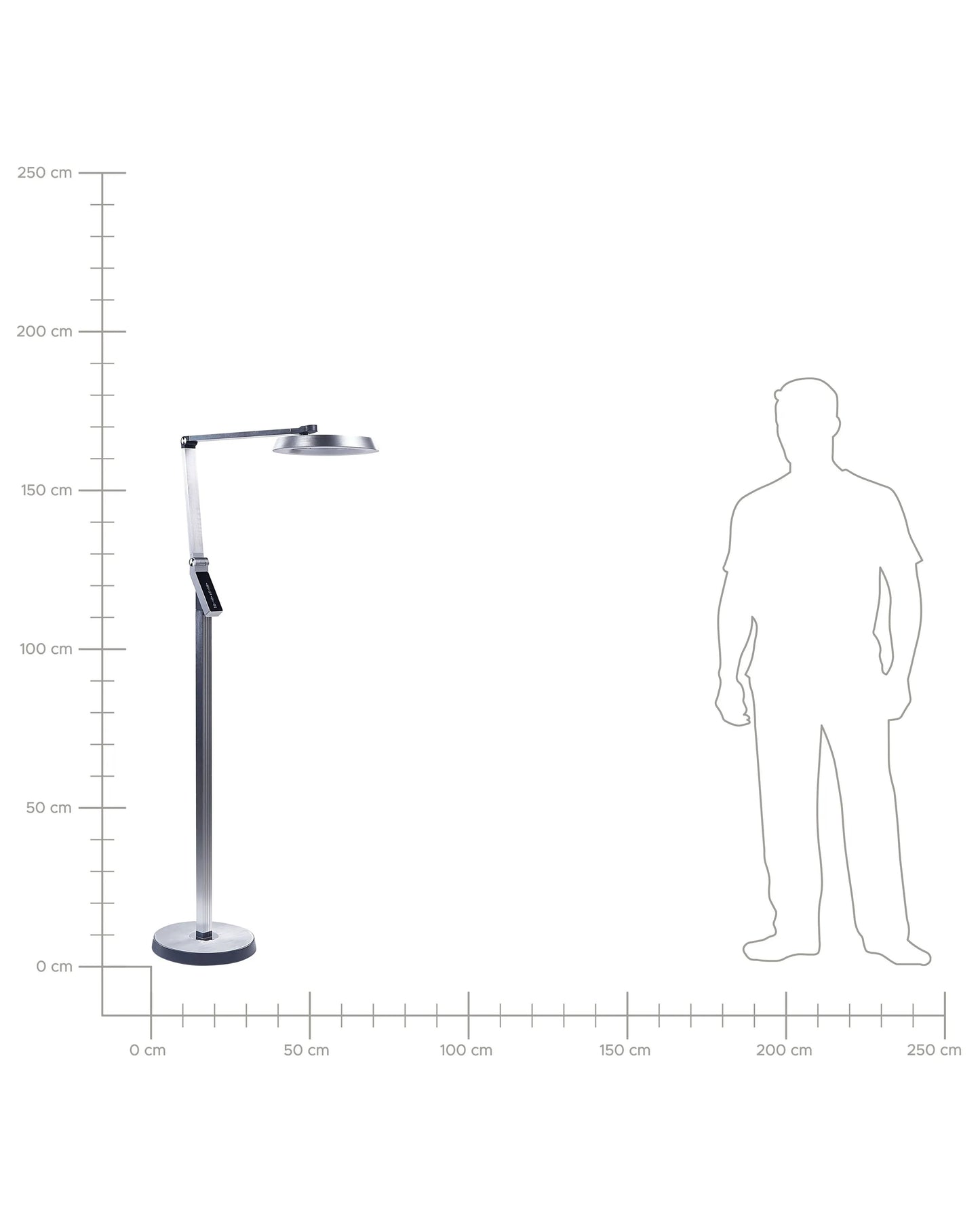  LED Floor Lamp CARINA With Dimmer Metal Silver
