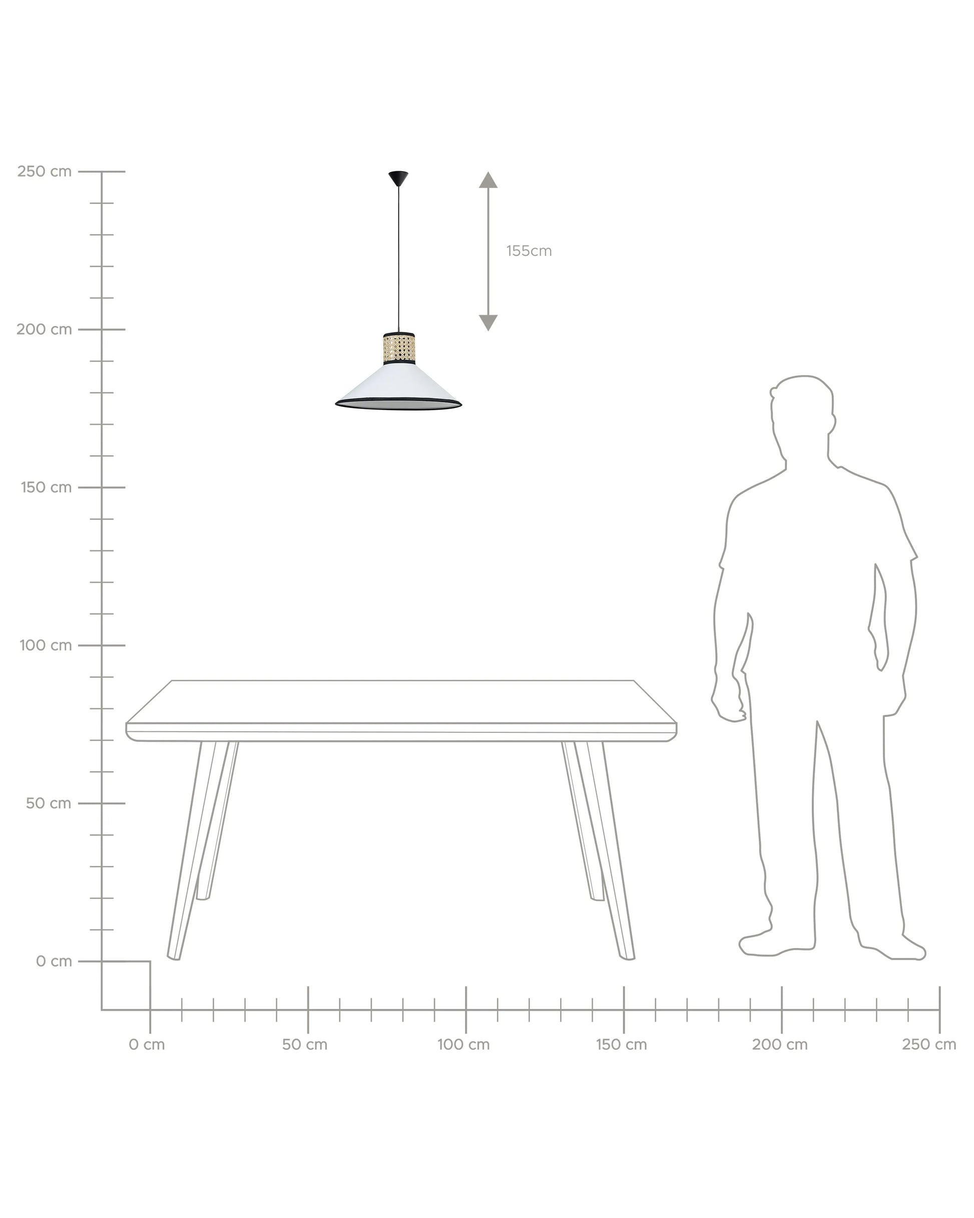 Pendant Lamp MANTUA Rattan White