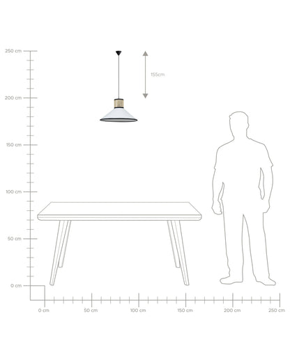  Pendant Lamp MANTUA Rattan White