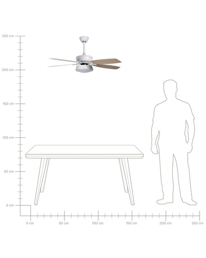  Ceiling Fan With Light LOGAN With Remote LED White