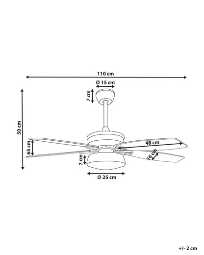  Ceiling Fan With Light LOGAN With Remote LED White