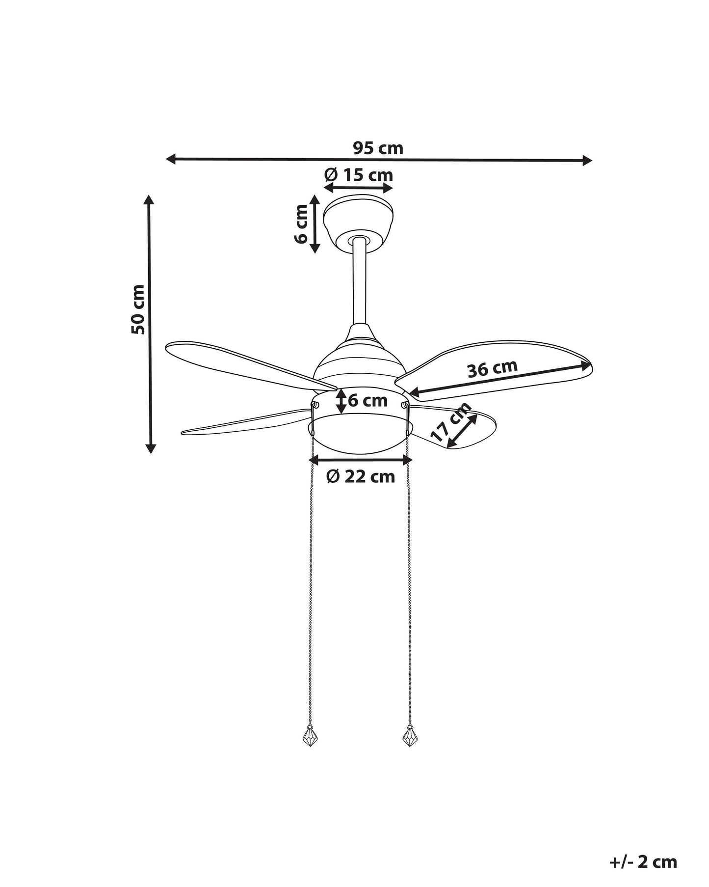  Ceiling Fan With Light DOLORES LED Yellow