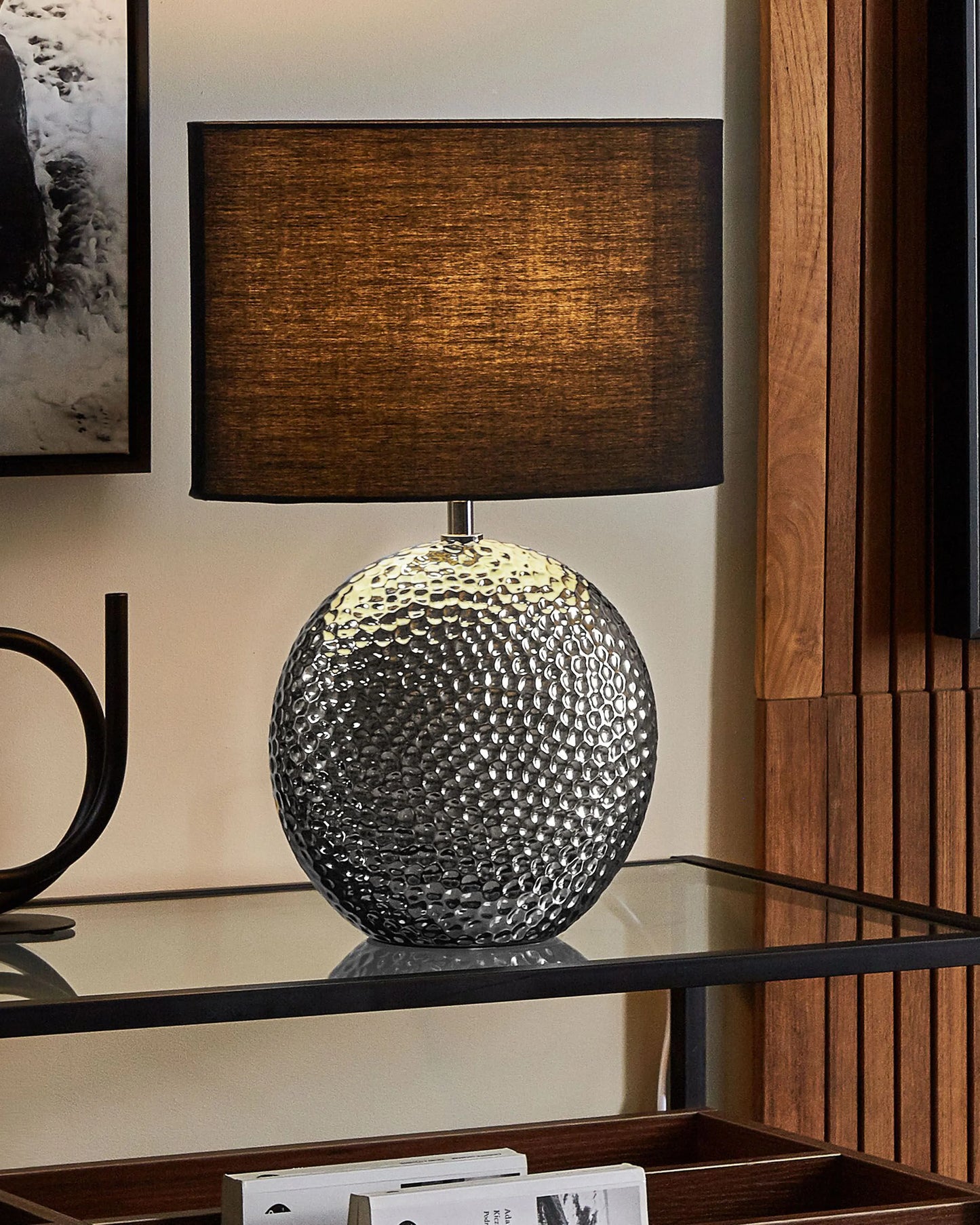  Table Lamp NASVA Ceramic Silver