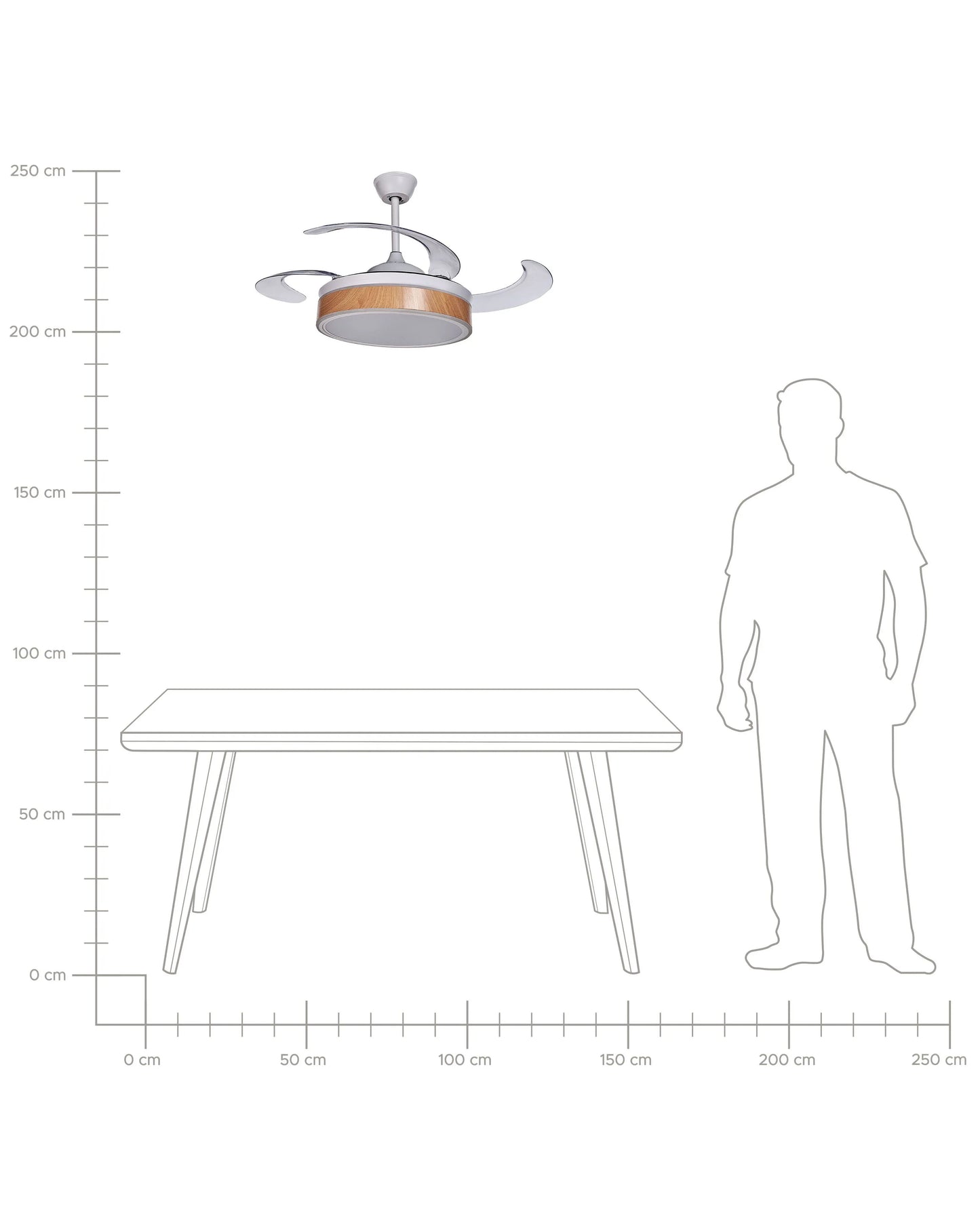  Ceiling Fan With Light FREMONT With Remote LED White