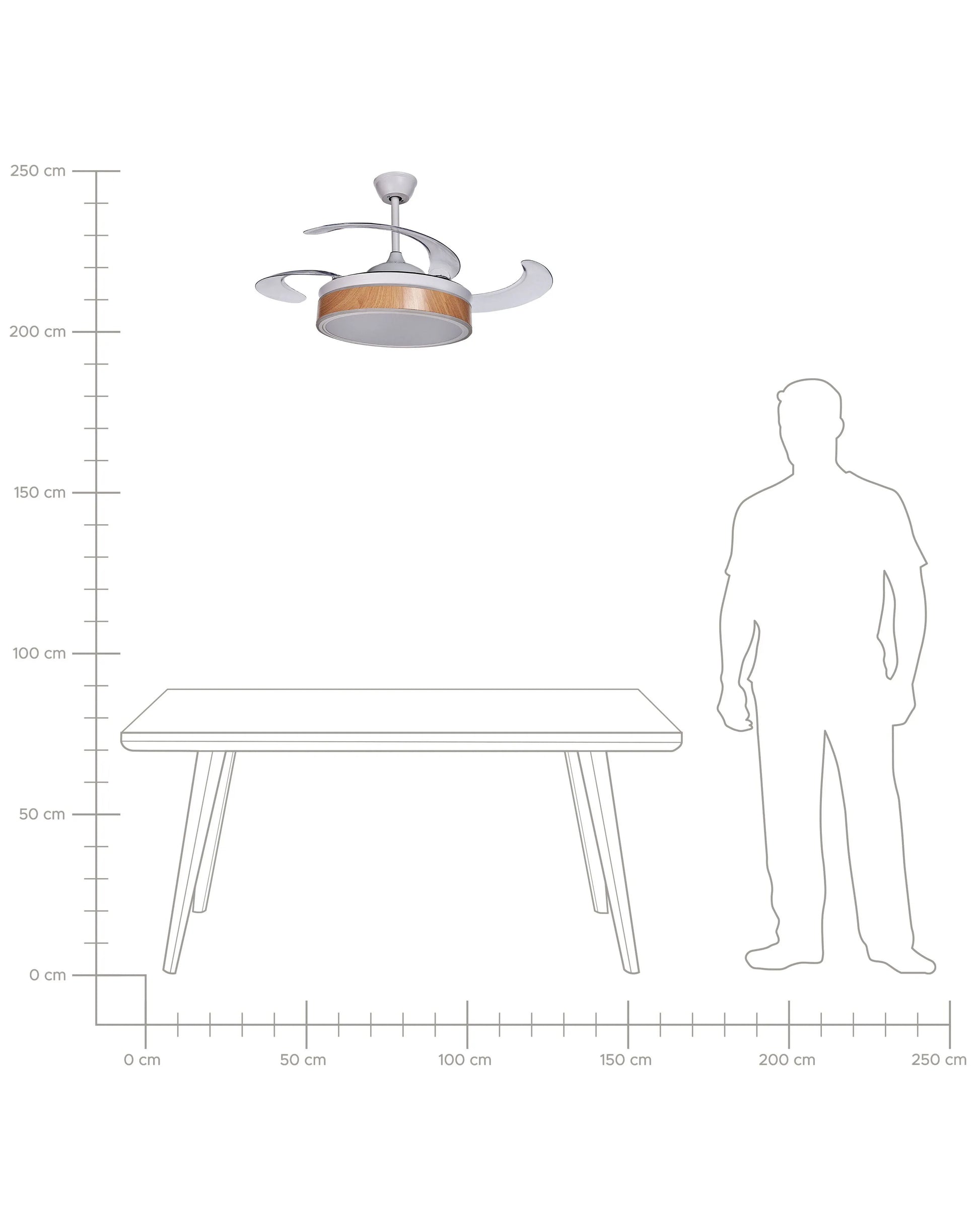  Ceiling Fan With Light FREMONT With Remote LED White