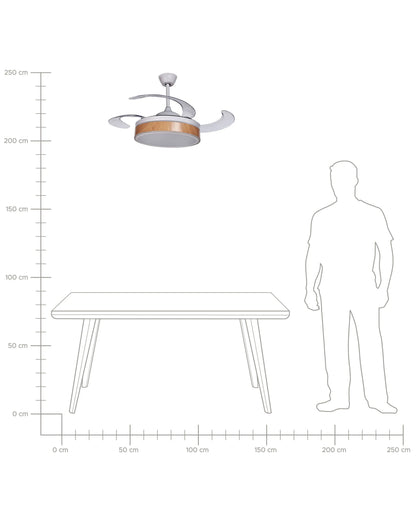  Ceiling Fan With Light FREMONT With Remote LED White