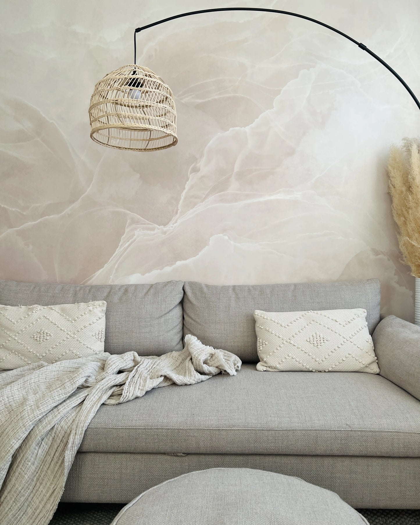  Floor Lamp GUAVIARE Rattan Beige