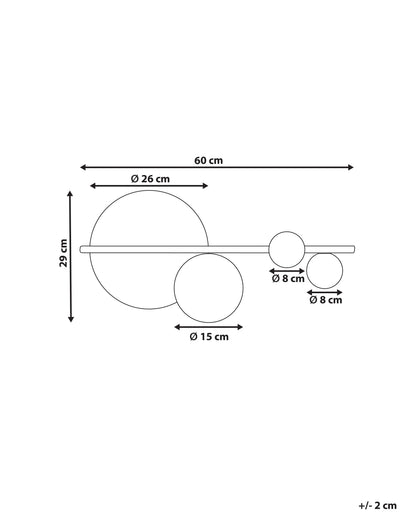  LED Wall Lamp PARITA Metal Black