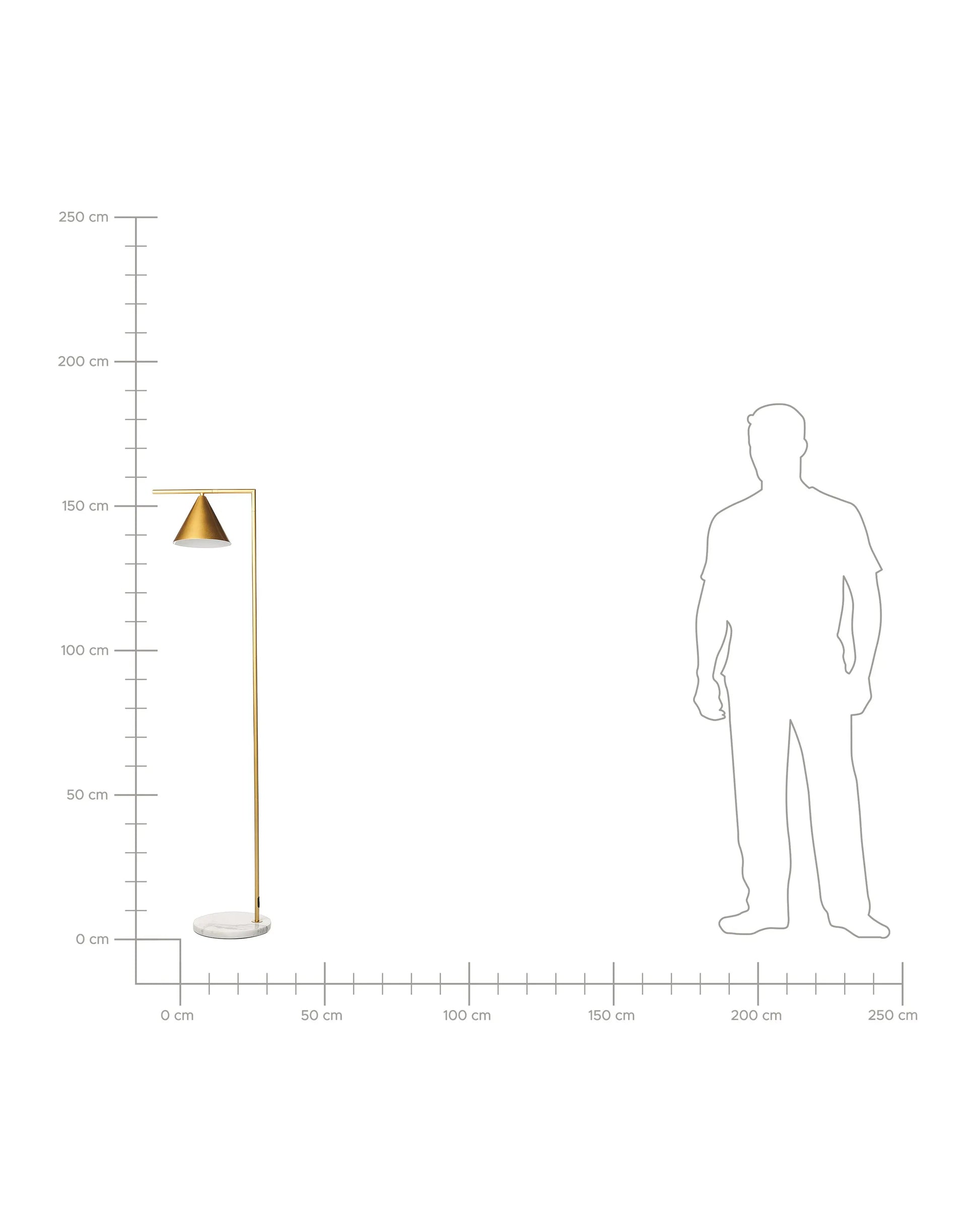  Floor Lamp MOCAL Metal Gold
