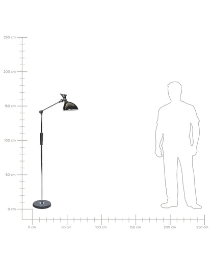 LED Floor Lamp ANDROMEDA With Dimmer Metal Silver